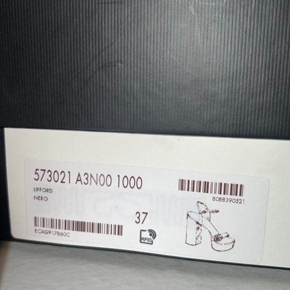 • GG LEATHER UPPER AND SOME SANDAL BLACK • Worn once • Originally bought in 2019 - Picture 9 of 10